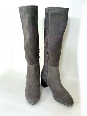 Talbots Tall Gray Suede Knee-High‎ Boots 7.5M